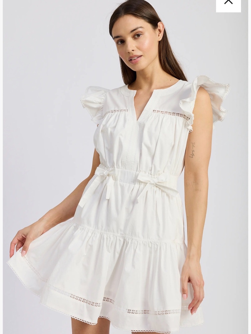 En Saison Isabella Bow Detailed Poplin Dress